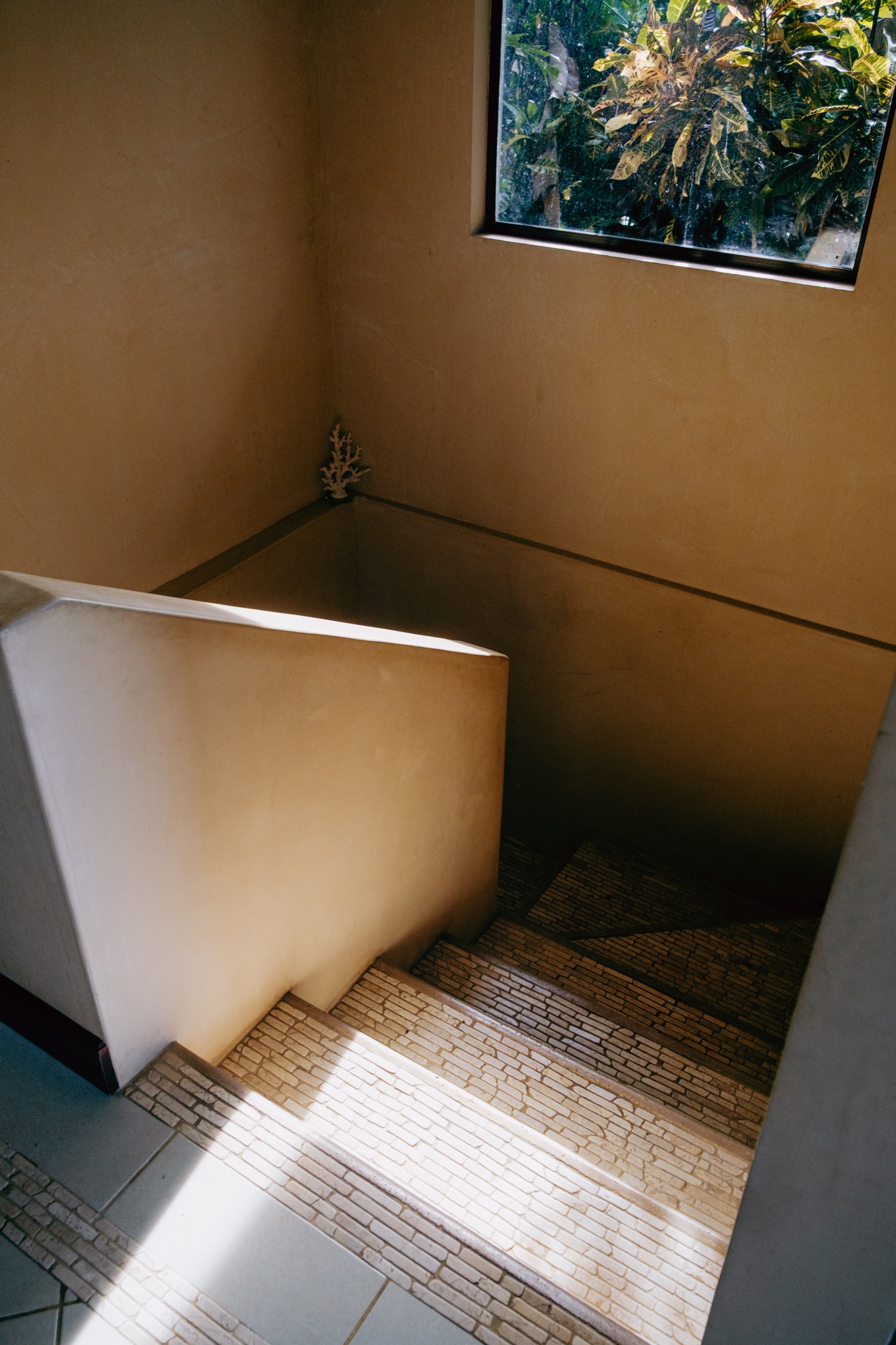Casa Calma outdoor shower surrounded by tropical greenery